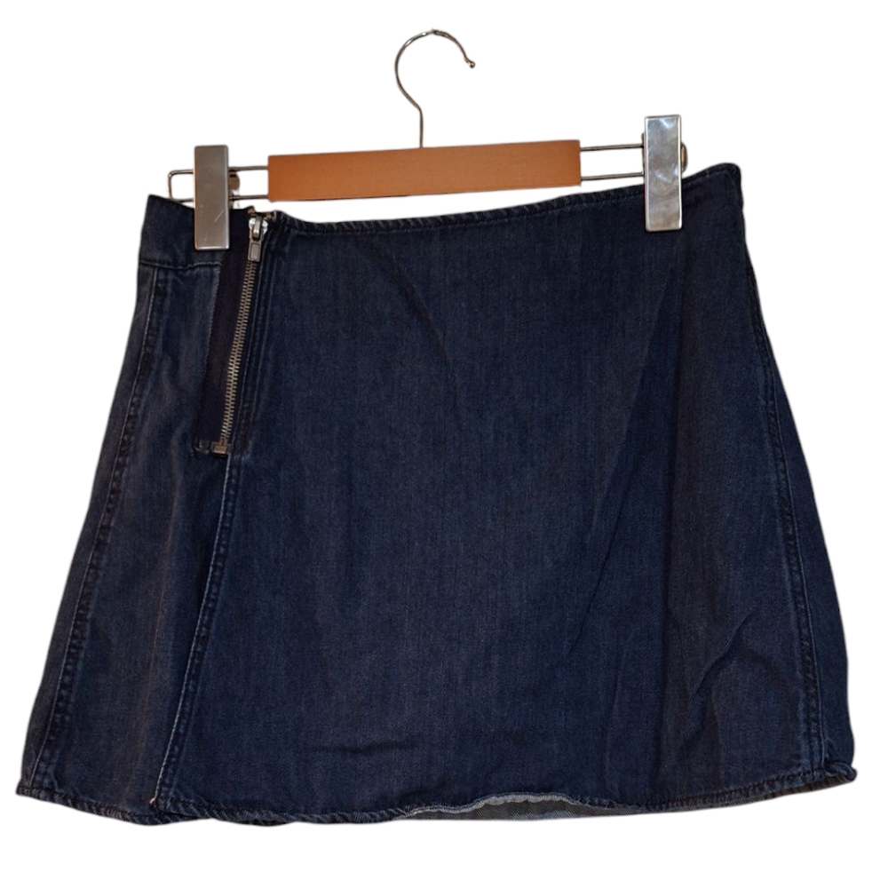 Zara Blue A-Line Mini Skirt for Casual Wear
